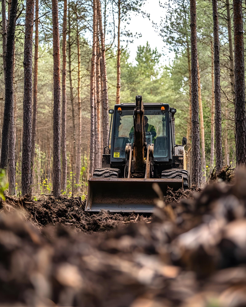 forestry mulching machine clearing land